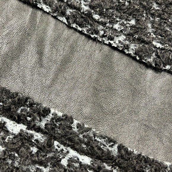 LAUNDRY by Shelli Segal Career City Faux Leather Metallic Tweed/Boucle Coat SZ M - Picture 9 of 16